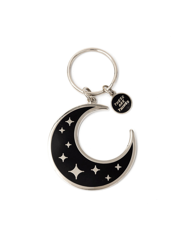 These Are Things Crescent Moon Enamel Keychain