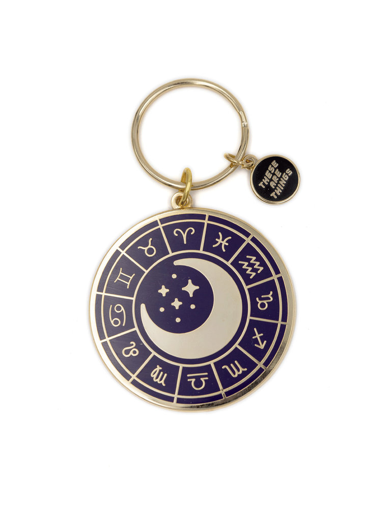 These Are Things Zodiac Wheel Enamel Keychain