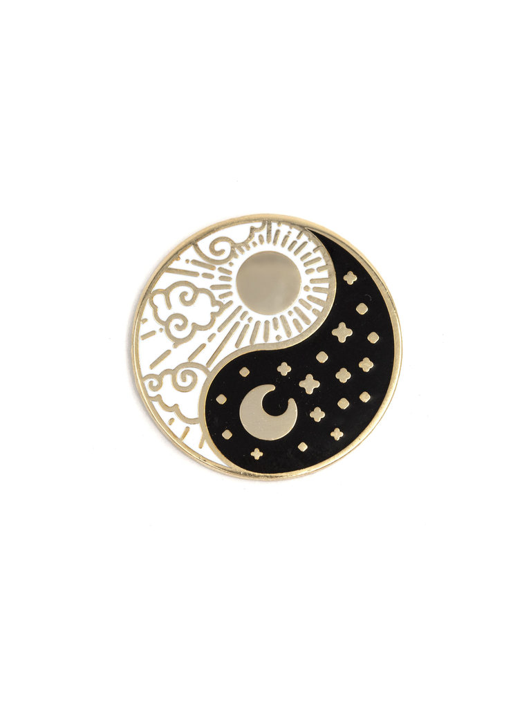 These Are Things Yin Yang Sun Moon Enamel Pin