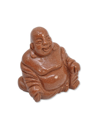Carved Goldstone Buddha Carved Goldstone Buddha