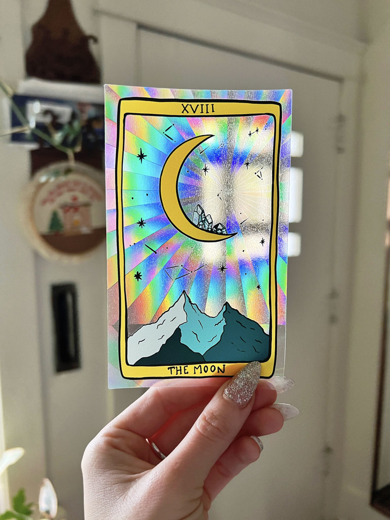 Moon Tarot Card Suncatcher Window Decal