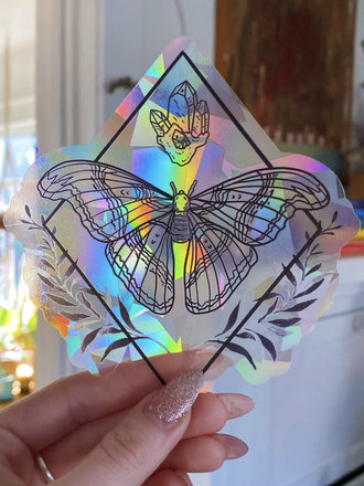 Moth Suncatcher Window Decal Moth Suncatcher Window Decal