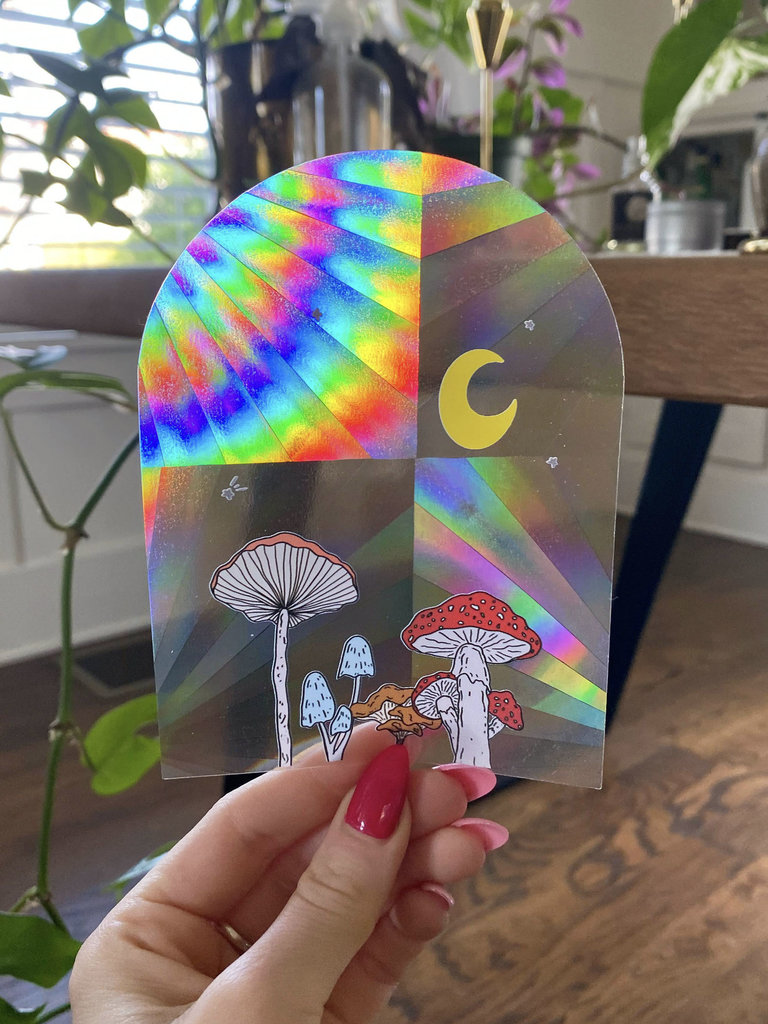 Mushroom Suncatcher Window Decal