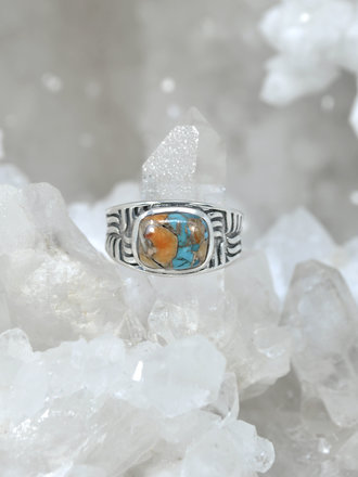 Geometric Oyster Turquoise Ring Geometric Oyster Turquoise Ring