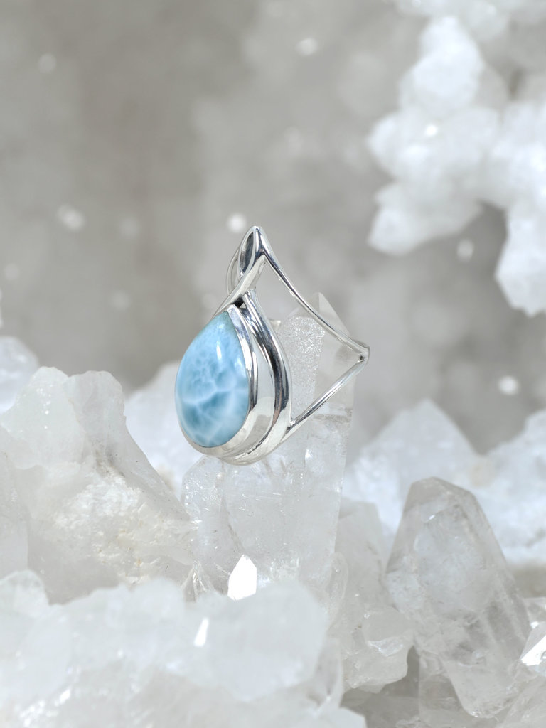 Larimar Teardrop Ring