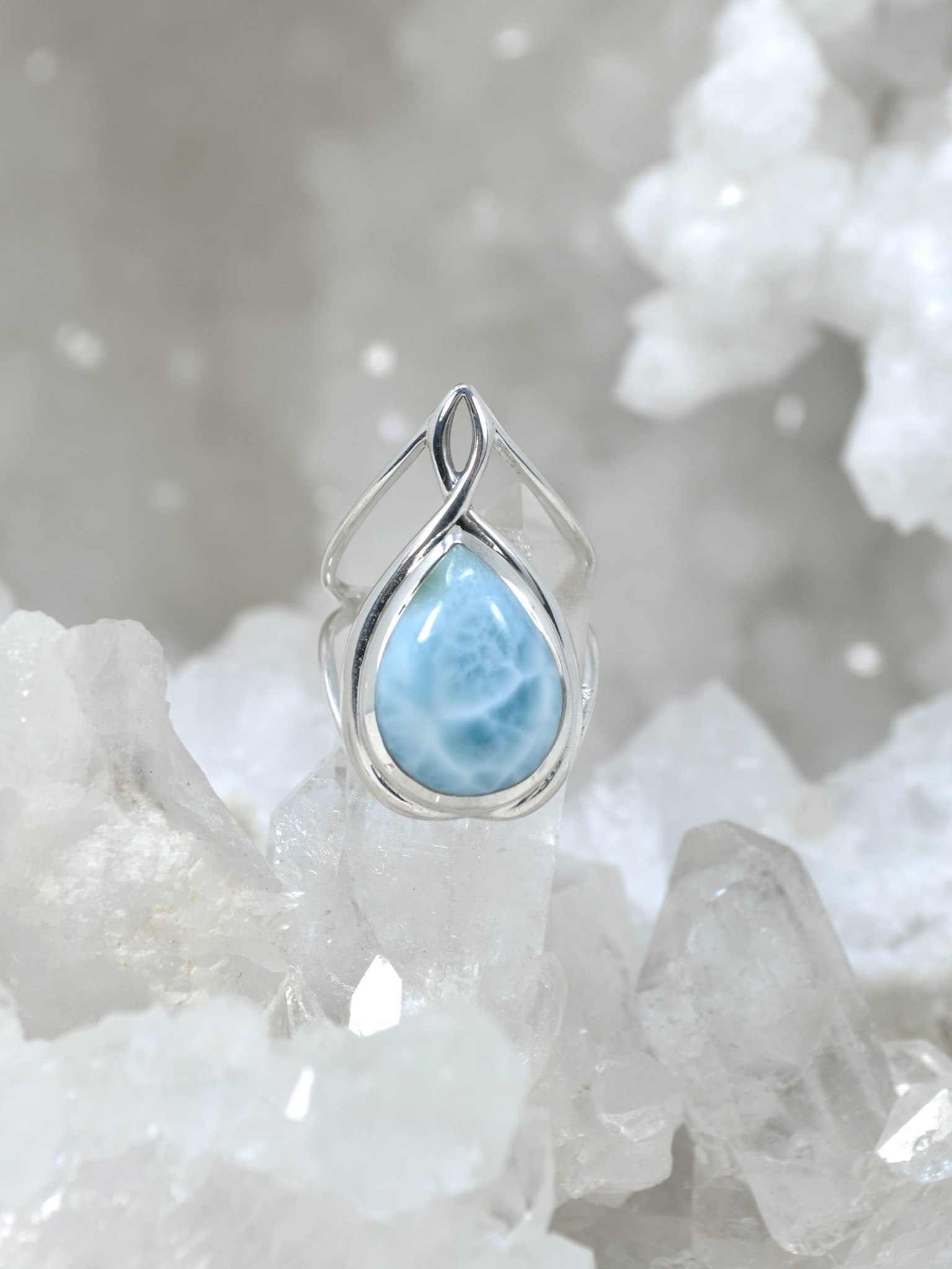 Larimar Teardrop Ring - iluvthatstore.com