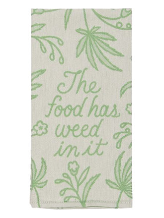 Blue Q "The Food Has Weed in It" Dish Towel Blue Q "The Food Has Weed in It" Dish Towel