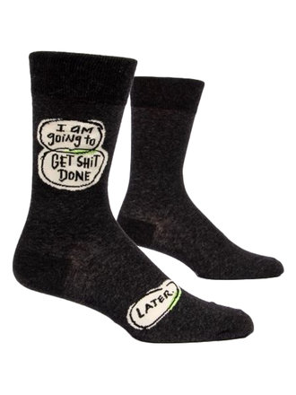 Blue Q "Get Sh*t Done Later" Men's Socks Blue Q "Get Sh*t Done Later" Men's Socks