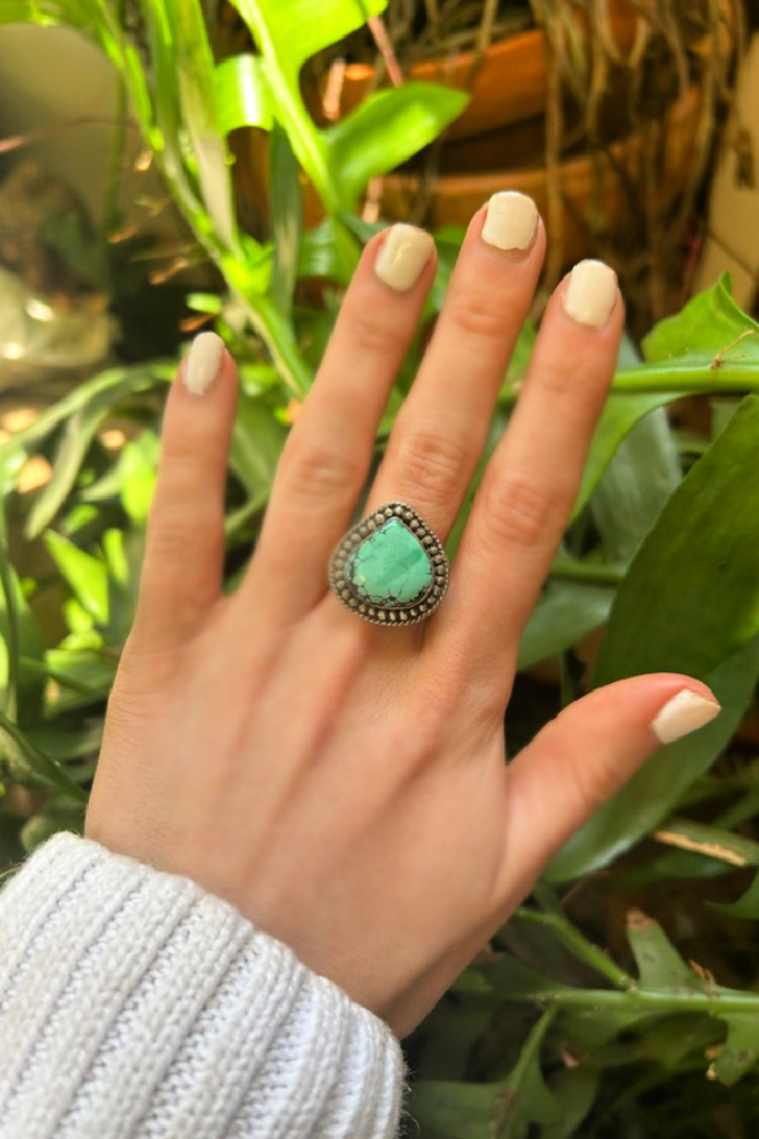 Tibetan Turquoise Sterling Ring