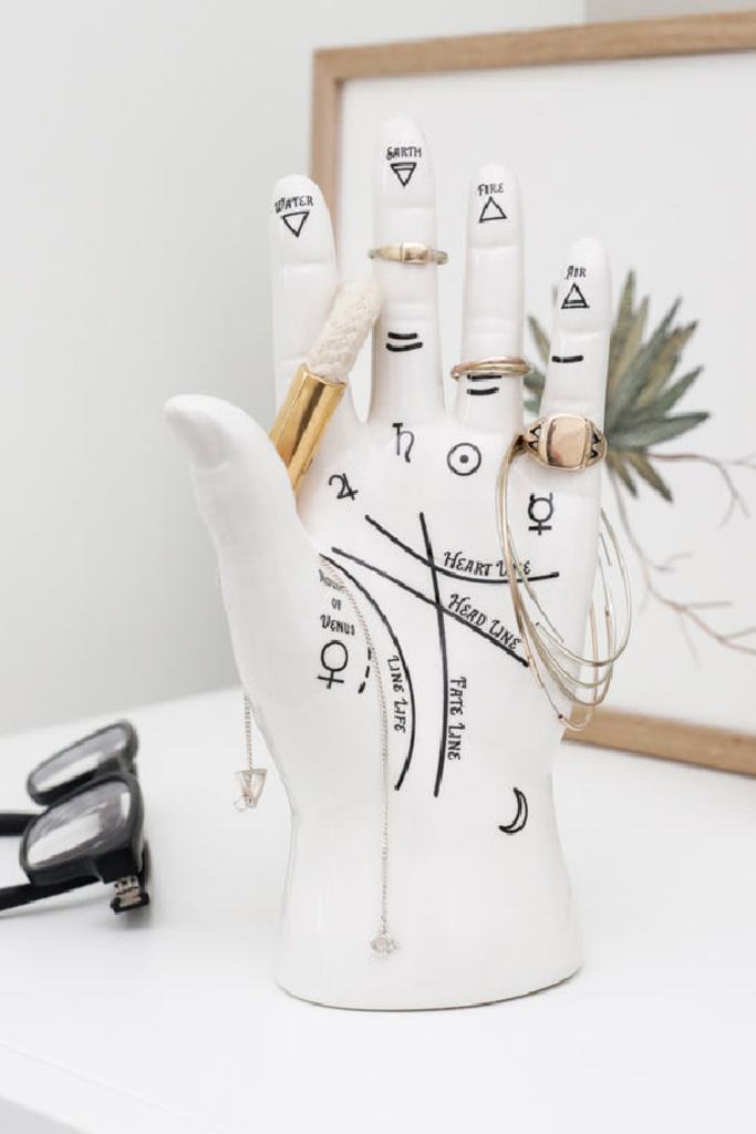 Kikkerland Palm Reader Jewelry Stand