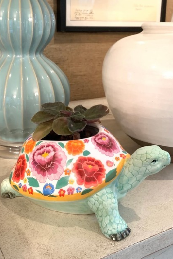 Blooming Turtle Planter