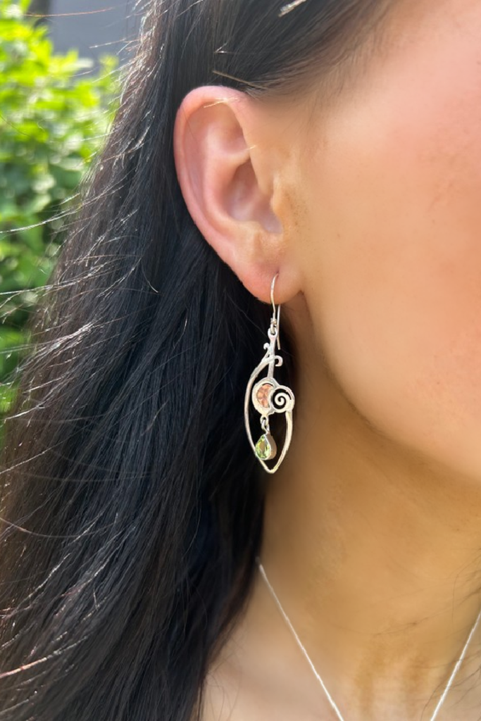 Peridot Swirls Earrings