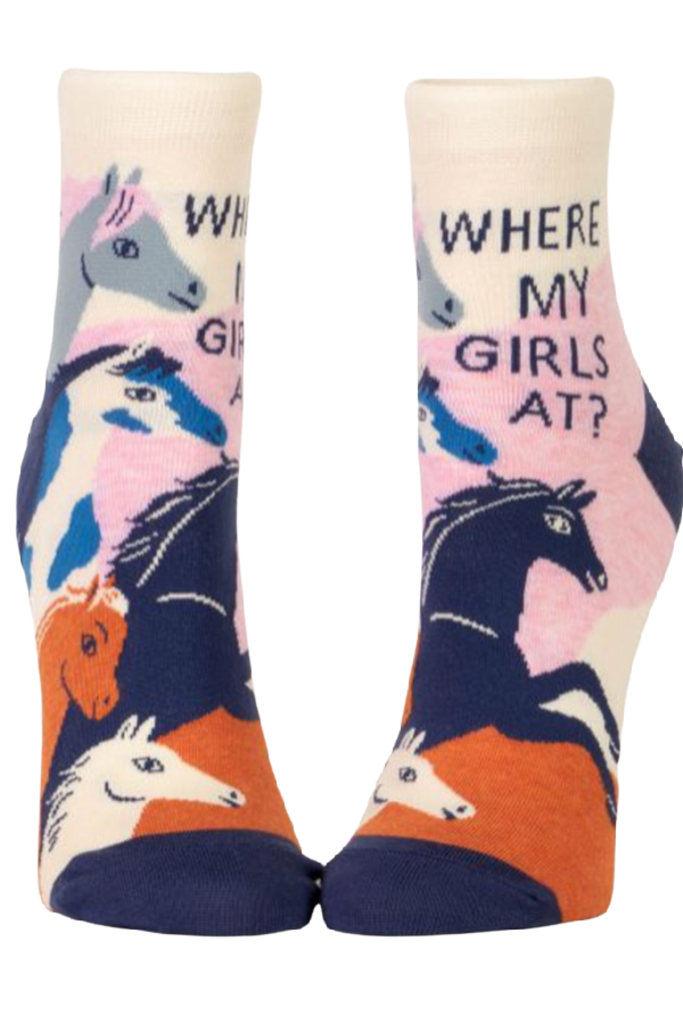 Blue Q "Where My Girls At?" Women's Ankle Socks