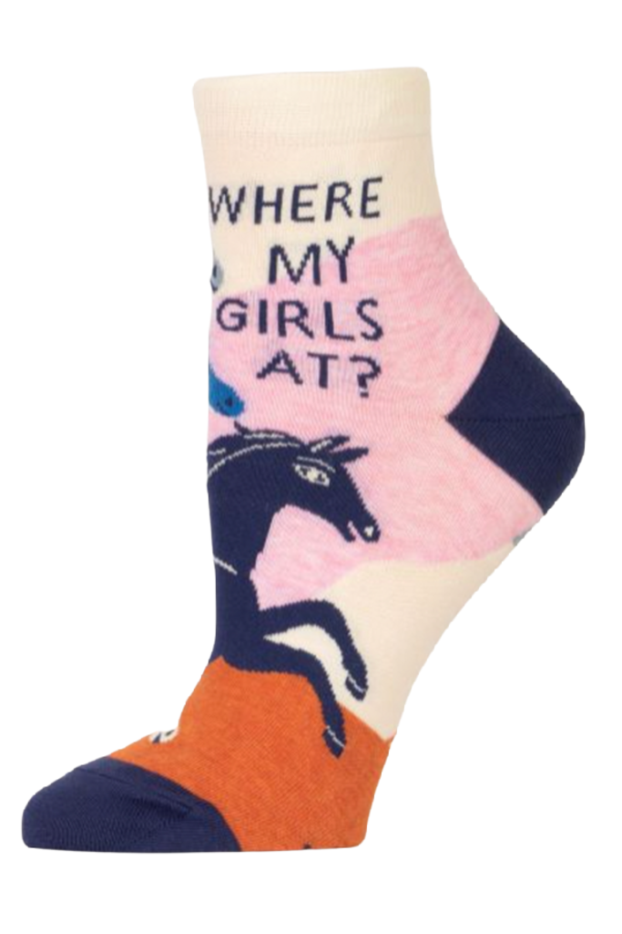 Blue Q "Where My Girls At?" Women's Ankle Socks