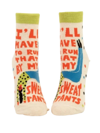 Blue Q "My Sweatpants" Women's Ankle Socks Blue Q "My Sweatpants" Women's Ankle Socks