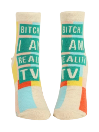 Blue Q "I Am Reality TV" Women's Ankle Socks Blue Q "I Am Reality TV" Women's Ankle Socks