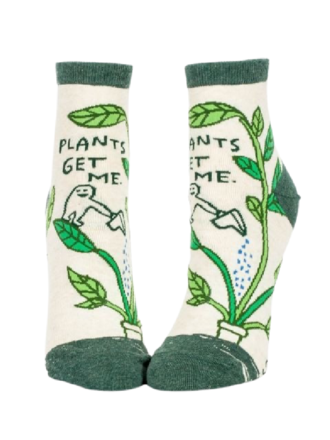 Blue Q "Plants Get Me" Women's Ankle Socks Blue Q "Plants Get Me" Women's Ankle Socks