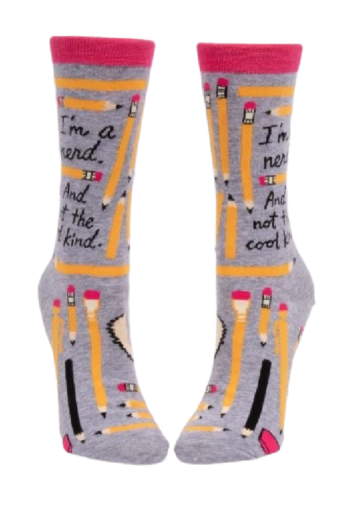 Blue Q "I'm a Nerd" Women's Crew Socks