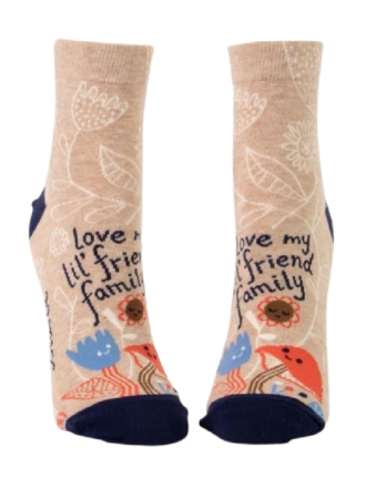 Blue Q "Love My Friend Family" Women's Ankle Socks Blue Q "Love My Friend Family" Women's Ankle Socks