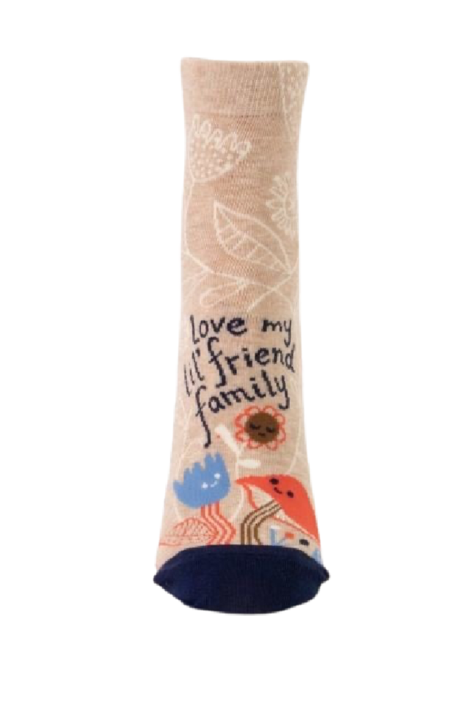 Blue Q "Love My Friend Family" Women's Ankle Socks