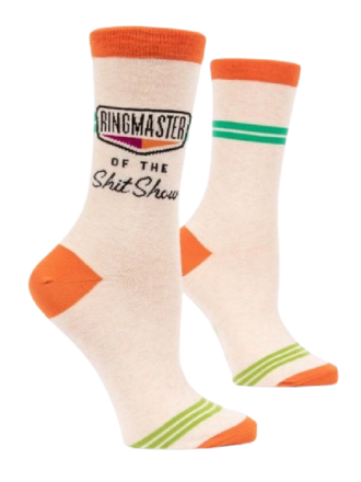 Blue Q "Ringmaster Sh*tshow" Women's Crew Socks Blue Q "Ringmaster Sh*tshow" Women's Crew Socks