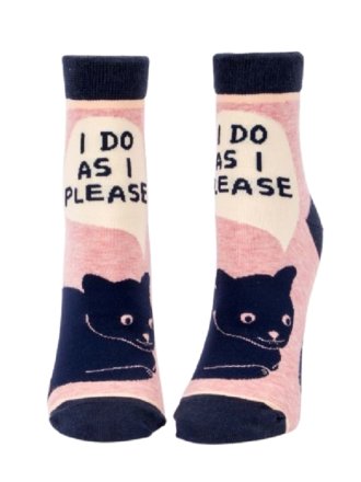 Blue Q "I Do as I Please" Women's Ankle Socks Blue Q "I Do as I Please" Women's Ankle Socks