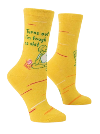 Blue Q "Tough as Shit" Women's Crew Socks Blue Q "Tough as Shit" Women's Crew Socks