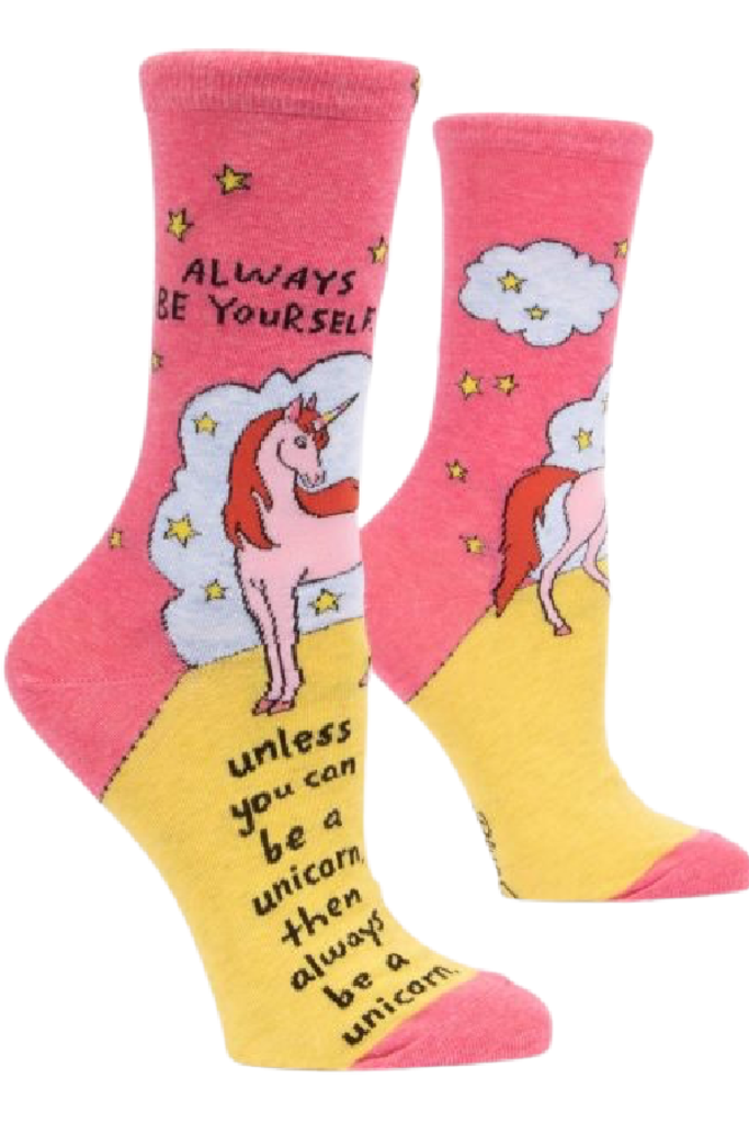 Blue Q "Be a Unicorn" Women's Crew Socks