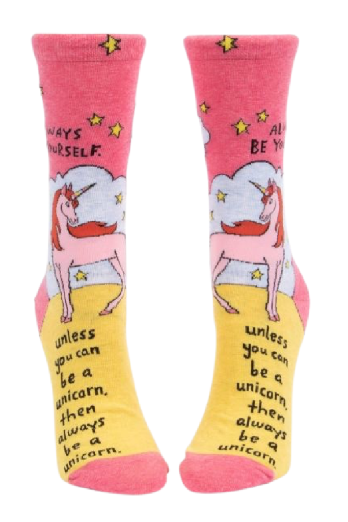 Blue Q "Be a Unicorn" Women's Crew Socks