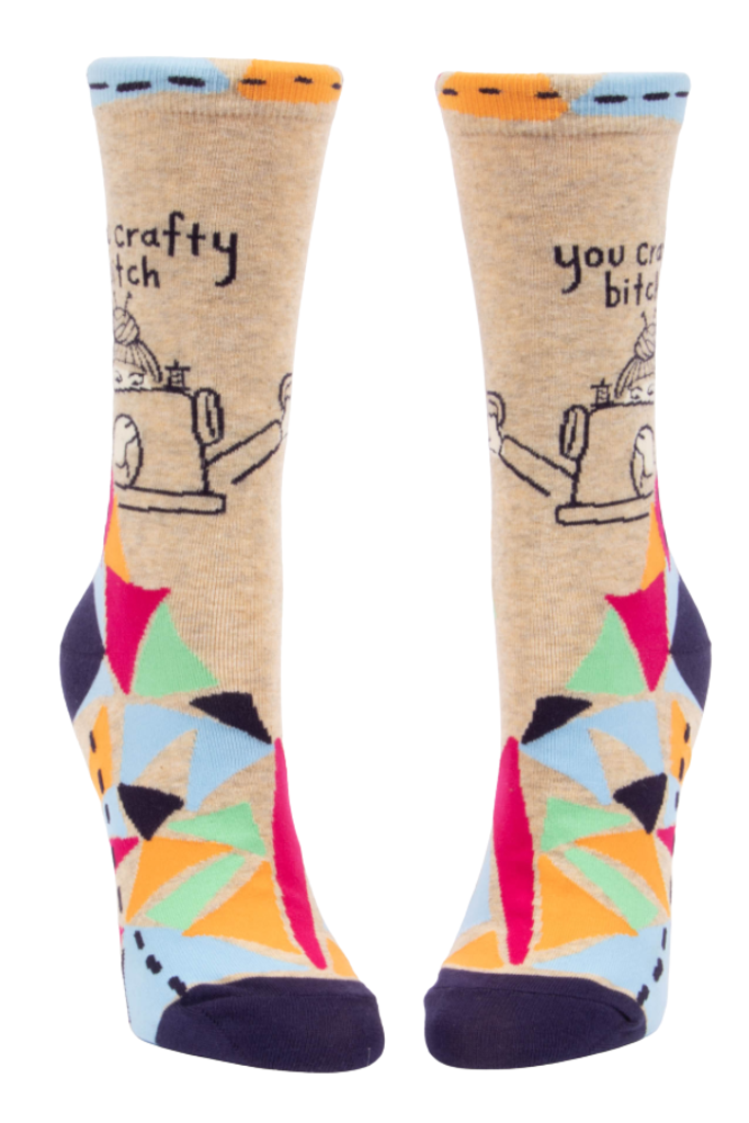 Blue Q "You Crafty B*tch" Women's Crew Socks