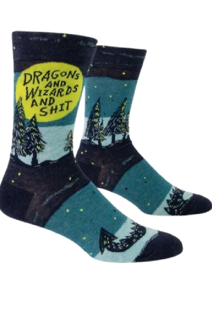 Blue Q "Dragons + Wizards " Men's Socks