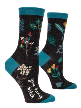 Blue Q "You Fancy B*tch" Women's Crew Socks Blue Q "You Fancy B*tch" Women's Crew Socks
