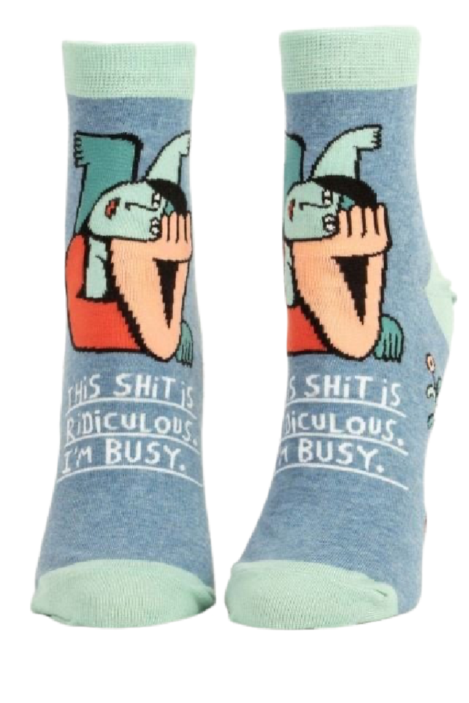 Blue Q "Shit is Ridiculous" Women's Ankle Socks
