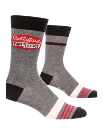 Blue Q "Certified Pain in the Ass" Men's Socks Blue Q "Certified Pain in the Ass" Men's Socks