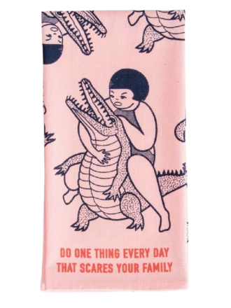Blue Q "Scare Your Family" Dish Towel Blue Q "Scare Your Family" Dish Towel
