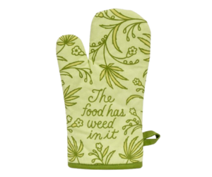 Blue Q The Food Has Weed In It Oven Mitt