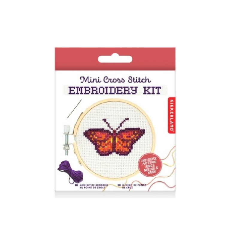 Kikkerland CrossStitch Kit Butterfly