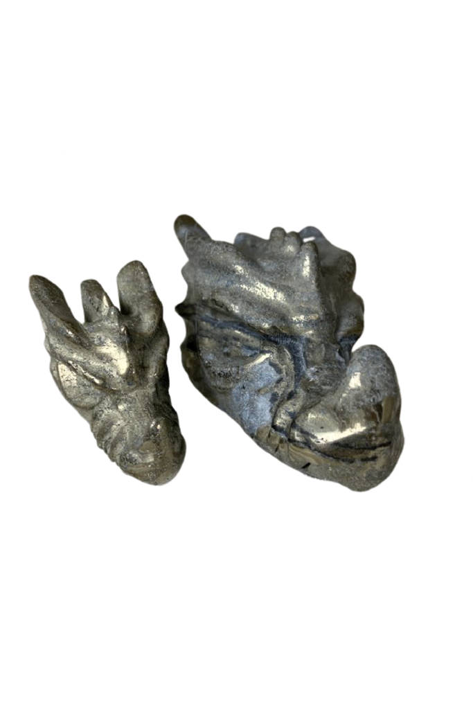 Lg Pyrite Dragon Head