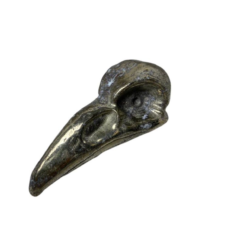 Lg Pyrite Bird Skull