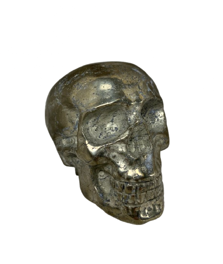Lg Stone Carved Skull