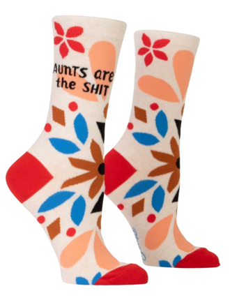 Blue Q "Aunts are the Shit" Women's Crew Socks Blue Q "Aunts are the Shit" Women's Crew Socks