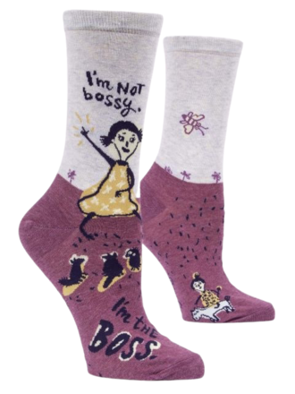 Blue Q "I'm Not Bossy" Women's Crew Socks Blue Q "I'm Not Bossy" Women's Crew Socks