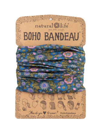 Natural Life™ Boho Bandeau - Indigo Floral Vines Natural Life™ Boho Bandeau - Indigo Floral Vines