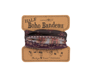 Half Boho Bandeau Headband - Mocha Tulips Half Boho Bandeau Headband - Mocha Tulips