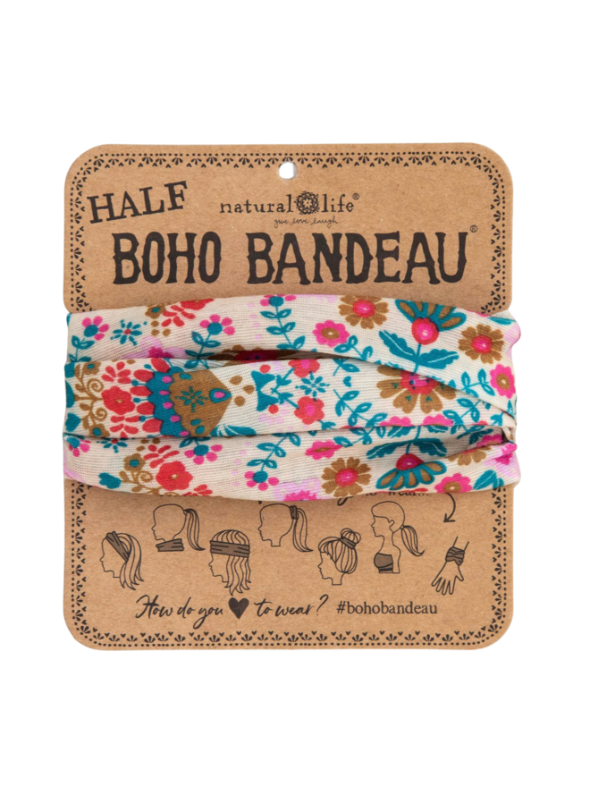 Natural LIfe Boho Bandeau Cream/Navy Tie-Dye
