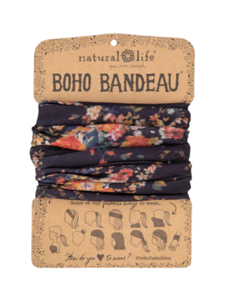 Natural Life™ Boho Bandeau - Black Bouquet Natural Life™ Boho Bandeau - Black Bouquet