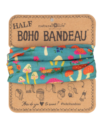 Natural Life™ Half Boho Bandeau - Mushroom Print Natural Life™ Half Boho Bandeau - Mushroom Print