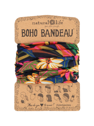 Natural Life™ Boho Bandeau - Black Tropical Natural Life™ Boho Bandeau - Black Tropical