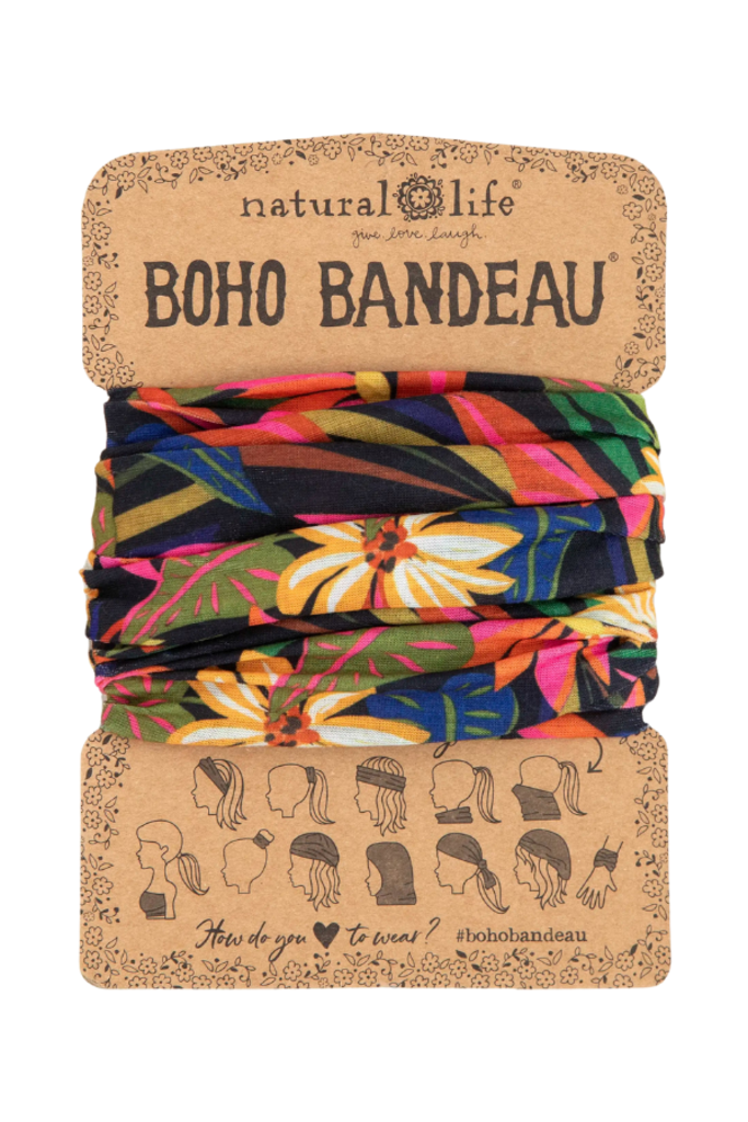 Natural Life™ Boho Bandeau - Black Tropical