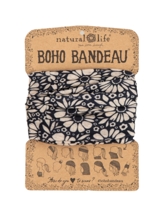 Natural Life™ Boho Bandeau - Black & White Daisies Natural Life™ Boho Bandeau - Black & White Daisies